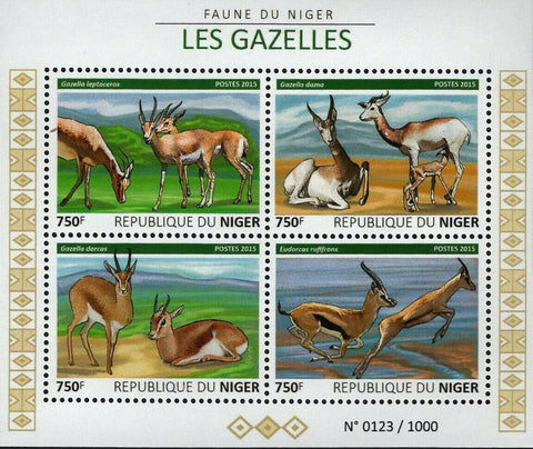 Gazelles Stamp Gazella Leptoceros Gazella Dorcas S/S MNH #3815-3818