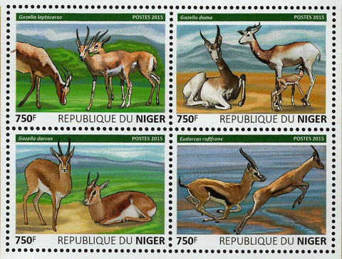 Gazelles Stamp Gazella Leptoceros Gazella Dorcas S/S MNH #3815-3818