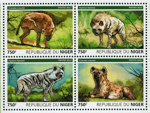 Hyenas Stamp Crocuta Crocuta Souvenir Sheet S/S MNH #3827-3830