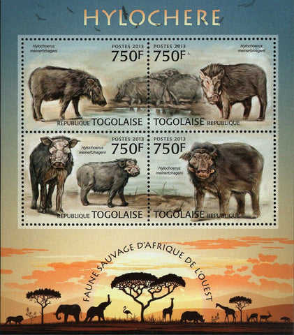 Forest Hog  Stamp Hylochoerus Meinertzhageni S/S MNH #4836-4839