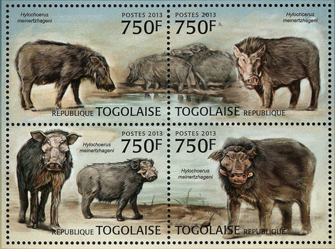 Forest Hog  Stamp Hylochoerus Meinertzhageni S/S MNH #4836-4839