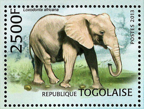 Elephants of Africa Stamp Loxodonta Africana Souvenir Sheet MNH #4850 / Bl.788