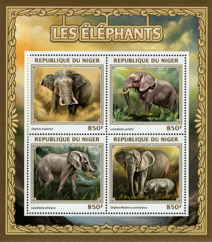 Elephants Stamp Elephas Maximus Loxodonta Cyclotis S/S MNH #4557-4560
