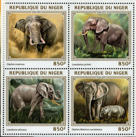 Elephants Stamp Elephas Maximus Loxodonta Cyclotis S/S MNH #4557-4560