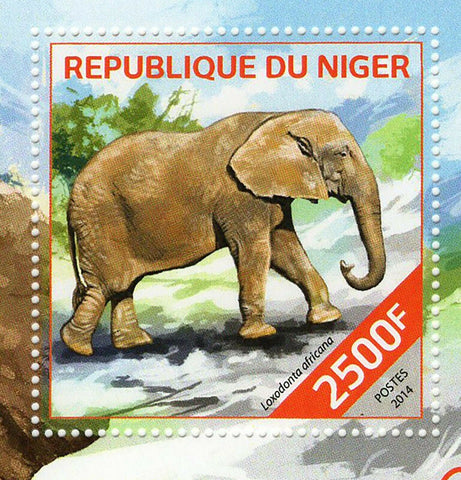 Elephants Stamp Loxodonta Africana Souvenir Sheet MNH #2834 / Bl.308