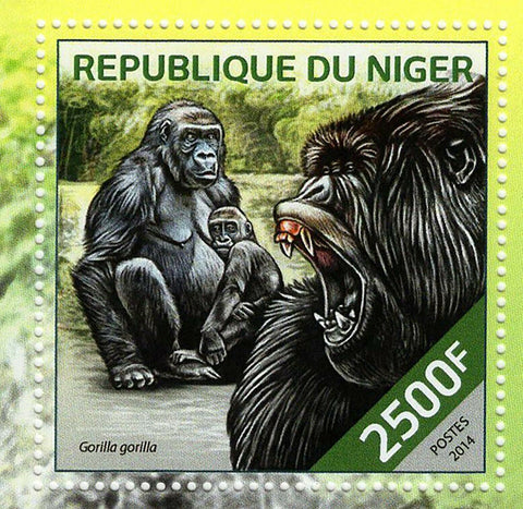 Gorillas Stamp Gorilla Beringei Graueri Souvenir Sheet MNH #2879 / Bl.317