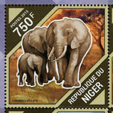 Elephants Stamp Loxodonta Africana Souvenir Sheet MNH #3897-3900