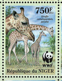 Giraffes Stamp Giraffa Camelopardalis Peralta S/S MNH #2142-2145