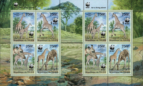 WWF - Giraffes Stamp Giraffa Camelopardalis Peralta S/S MNH #2142-2145