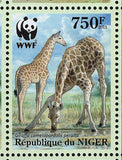 WWF - Giraffes Stamp Giraffa Camelopardalis Peralta S/S MNH #2142-2145