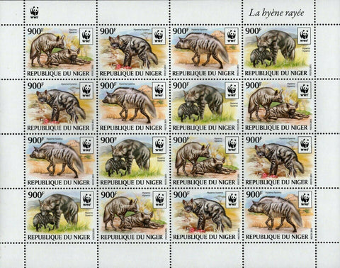 Hyena Stamp Hyaena Hyaena Wild Animal Souvenir Sheet MNH #3742-3745