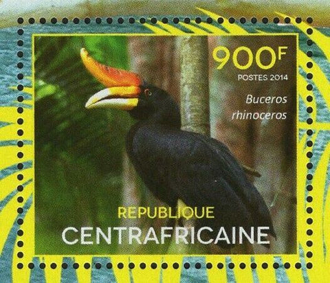 Rhinoceros Hornbill Stamp Birds Buceros Souvenir Sheet MNH #5080-5083