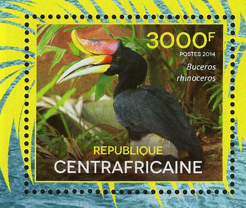 Rhinoceros Hornbill Stamp Birds Buceros Souvenir Sheet MNH #5084 / Bl.1229