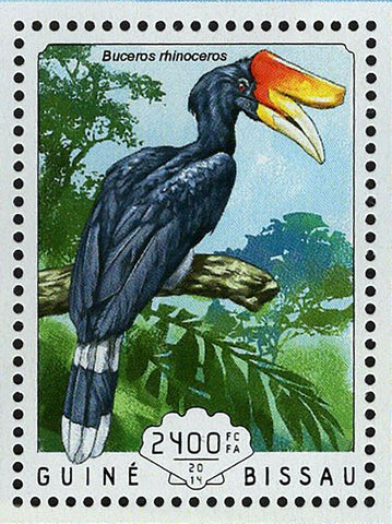 Rhinoceros Hornbill Stamp Buceros Souvenir Sheet MNH #7374 / Bl.1293