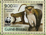 WWF Monkeys Stamp Cercopithecus Campbelli Souvenir Sheet MNH #6644-6647