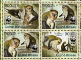 Monkeys Stamp WWF Cercopithecus Campbelli Souvenir Sheet MNH #6644-6647