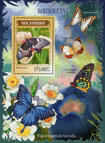 Butterflies Stamp Papilio Aegeus Papilio Ulysses S/S MNH #7249 / Bl.889