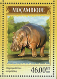 Hippopotamus Stamp Rhinoceros Diceros Bicornis Amphibius S/S MNH #7329 / Bl.905