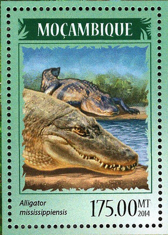 Alligators Stamp Alligator Mississippiensis Souvenir Sheet MNH #7269 / Bl.893