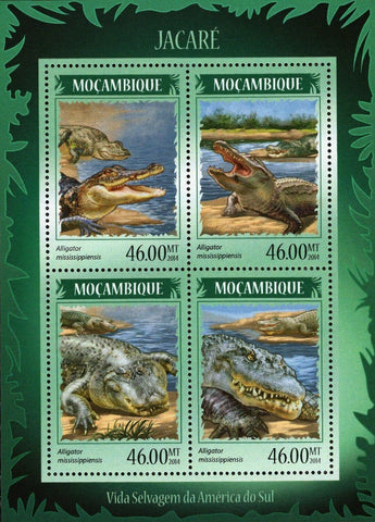 Alligators Stamp Alligator Mississippiensis Souvenir Sheet MNH #7265-7268