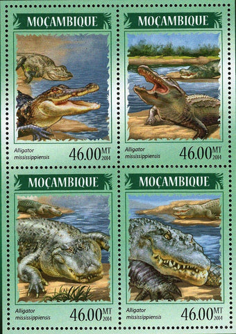 Alligators Stamp Alligator Mississippiensis Souvenir Sheet MNH #7265-7268
