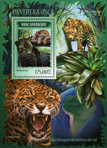 Jaguars Stamp Panthera Onca Souvenir Sheet MNH #7369 / Bl.913