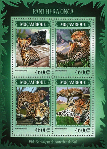 Jaguars Stamp Panthera Onca Souvenir Sheet MNH #7365-7368