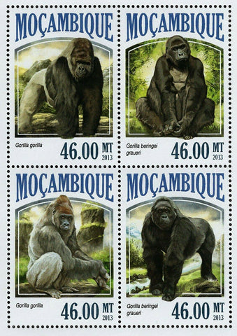 Gorillas Stamp Gorilla Gorilla Wild Animal Souvenir Sheet MNH #6987-6990