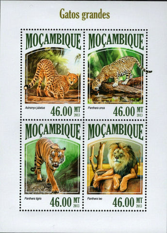 Big Cats Stamp Panthera Tigris Acinonyx Jubatus S/S MNH #6977-6980