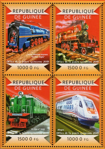 Russian Trains Stamp TEP 70 BS Allegro Taran Golden Eagle S/S MNH #11012-11015