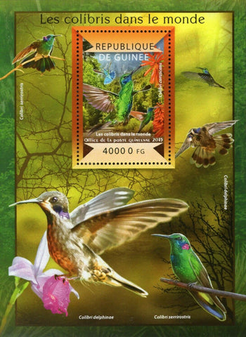 Colibris Stamp Birds Colibri Serrirostris Delphinae S/S MNH #10936 / Bl.2482