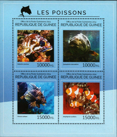 Fish Stamps Sebastes Caurinus Epinephelus Lanceolatus S/S MNH #10677-10680