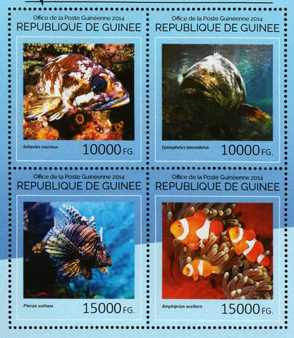 Fish Stamps Sebastes Caurinus Epinephelus Lanceolatus S/S MNH #10677-10680