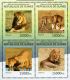 Lions Stamp Panthera Leo Wild Animal Souvenir Sheet MNH #10702-10705