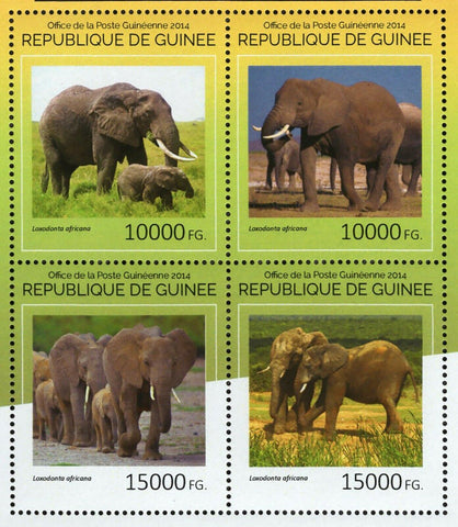 Elephants Stamp Loxodonta Africana Souvenir Sheet MNH #10707-10710