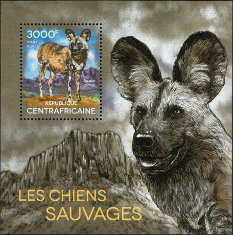 Wild Dogs Stamp Lycaon Pictus Souvenir Sheet MNH #5199 / Bl.1252