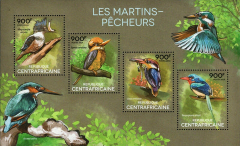 Kingfishers Stamp Birds Megaceryle Alcyon Syma Torotoro S/S MNH #5185-5188