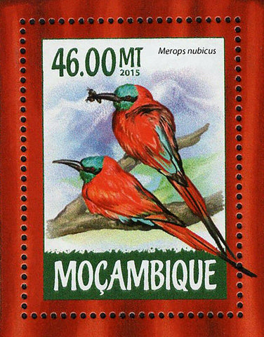 Bee-eaters Stamp Merops Nubicus Birds Souvenir Sheet MNH #7899