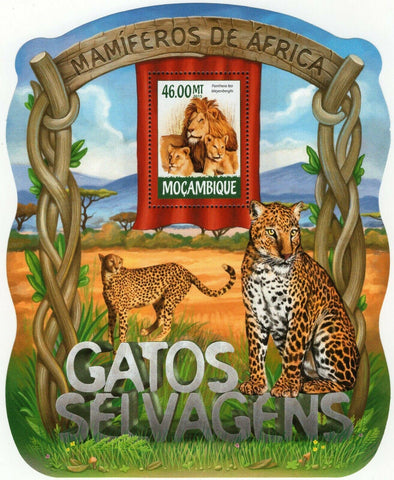 Wild Cats Stamp Panthera Leo Bleyenberghi Souvenir Sheet MNH #7976