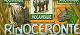 Black Rhinoceros Stamp Diceros Bicornis Souvenir Sheet MNH #7964-7967