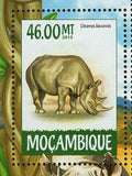 Black Rhinoceros Stamp Diceros Bicornis Souvenir Sheet MNH #7964-7967