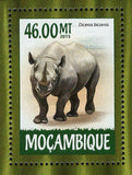 Black Rhinoceros Stamp Diceros Bicornis Souvenir Sheet MNH #7965