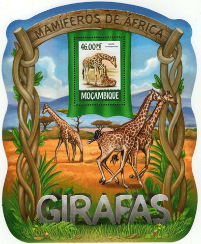 Giraffes Stamp Giraffa Camelopardalis Souvenir Sheet MNH #7960