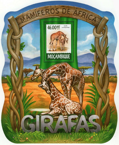 Giraffes Stamp Giraffa Camelopardalis Souvenir Sheet MNH #7961