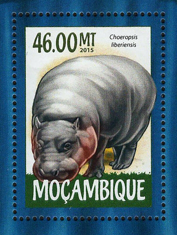 Hippopotamuses Stamp Hippopotamus Amphibius Souvenir Sheet MNH #7944