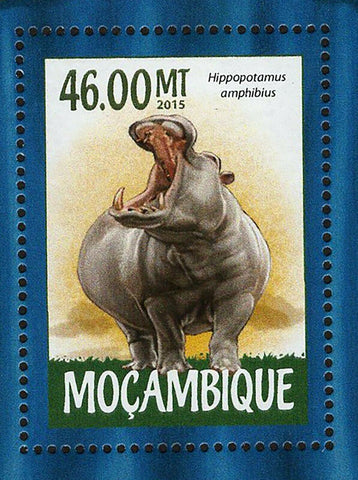 Hippopotamuses Stamp Hippopotamus Amphibius Souvenir Sheet MNH #7947