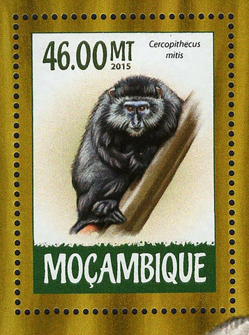Monkeys Stamp Cercopithecus Mitis Souvenir Sheet MNH #7979