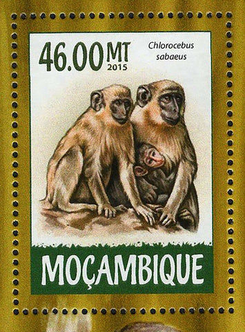 Monkeys Stamp Chlorocebus Sabaeus Souvenir Sheet MNH #7981