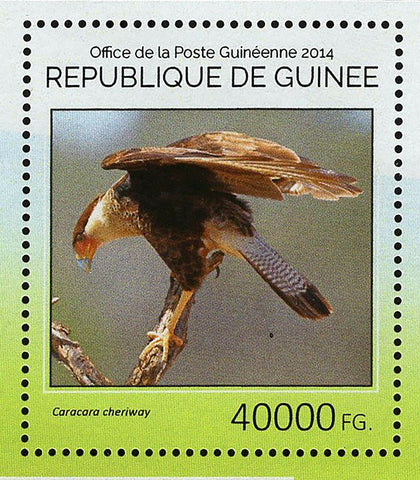 Birds of Prey Stamp Caracara Cheriway Harpia Harpyja S/S MNH #10696 / Bl.2434