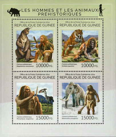 Prehistoric Men Animals Stamp Phorusrhacos Longissimus S/S MNH #10612-10615
